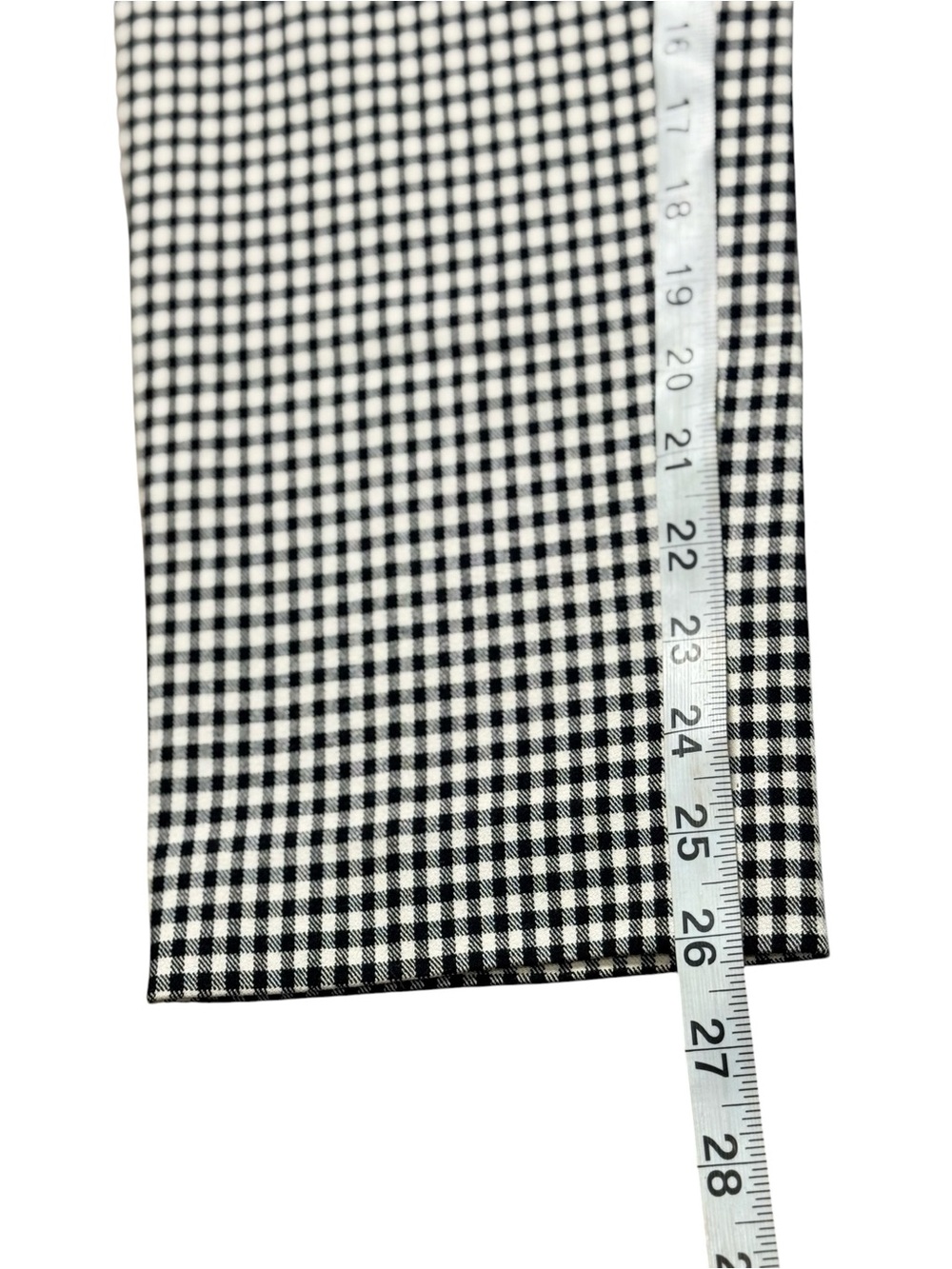 H&M Black White Gingham Pull On Ankle Pants Stretch Size 12 - Picture 13 of 13